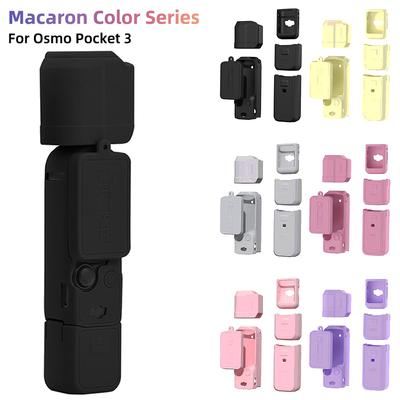 Silikonfodral för DJI Osmo Pocket 3 Gimbal-kamera Anti-repor Handtag Mjukt Skyddsfodral Linslock Anti-stötskal för Pocket 3