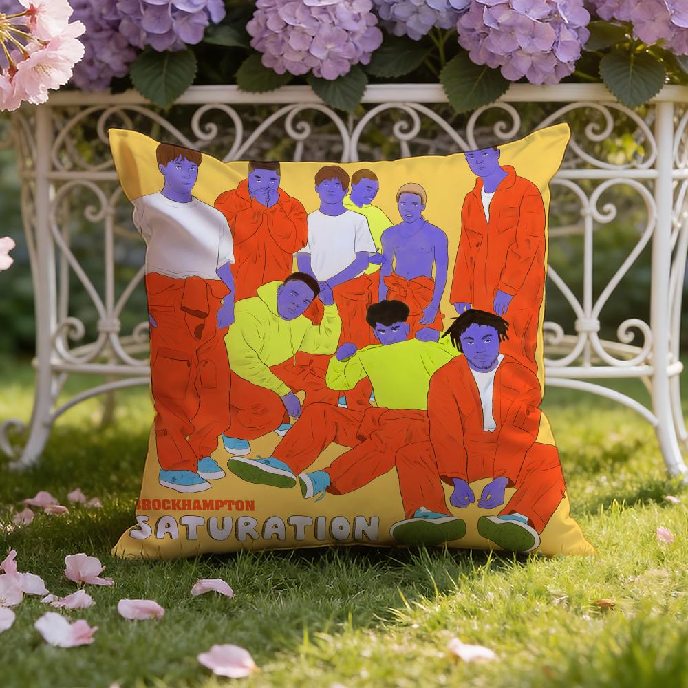 Band B-BROCKHAMPTONS Cushion Cover Home & Car Dual-Scene Pillow Cover: Reversible for Premium Comfort