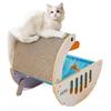 Universal Washable Cat Bed with Scratching Board and Toy Hammock