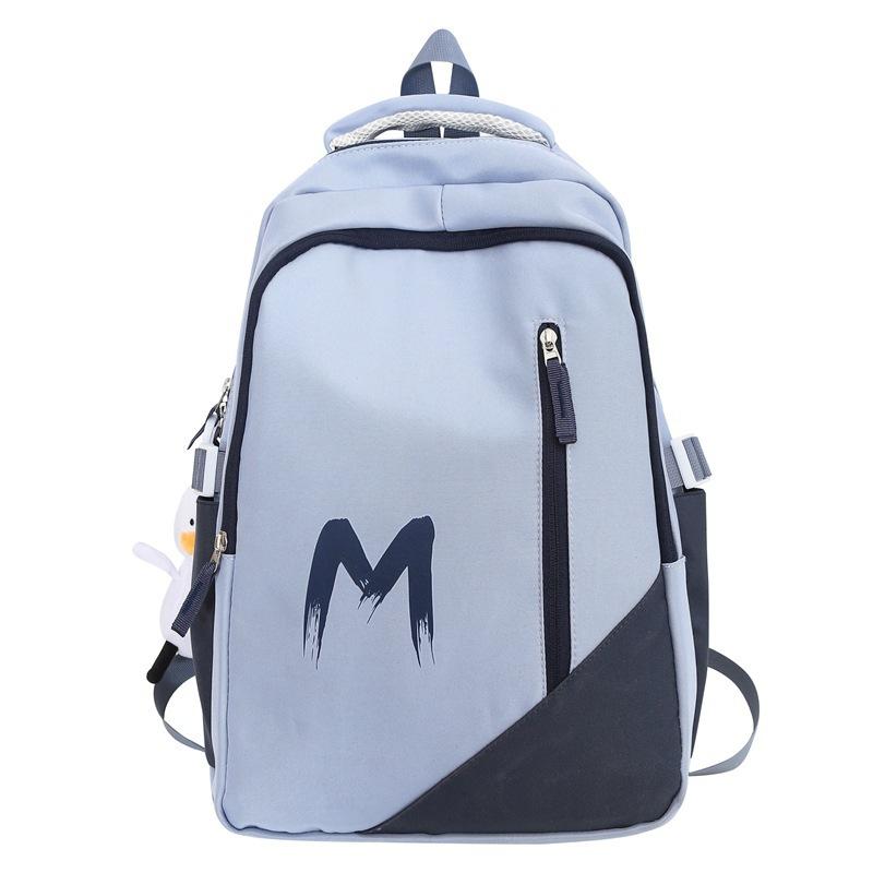 Schoolbag Korean version ins casual simple commute junior high school student schoolbag backpack high value large capacity backpack