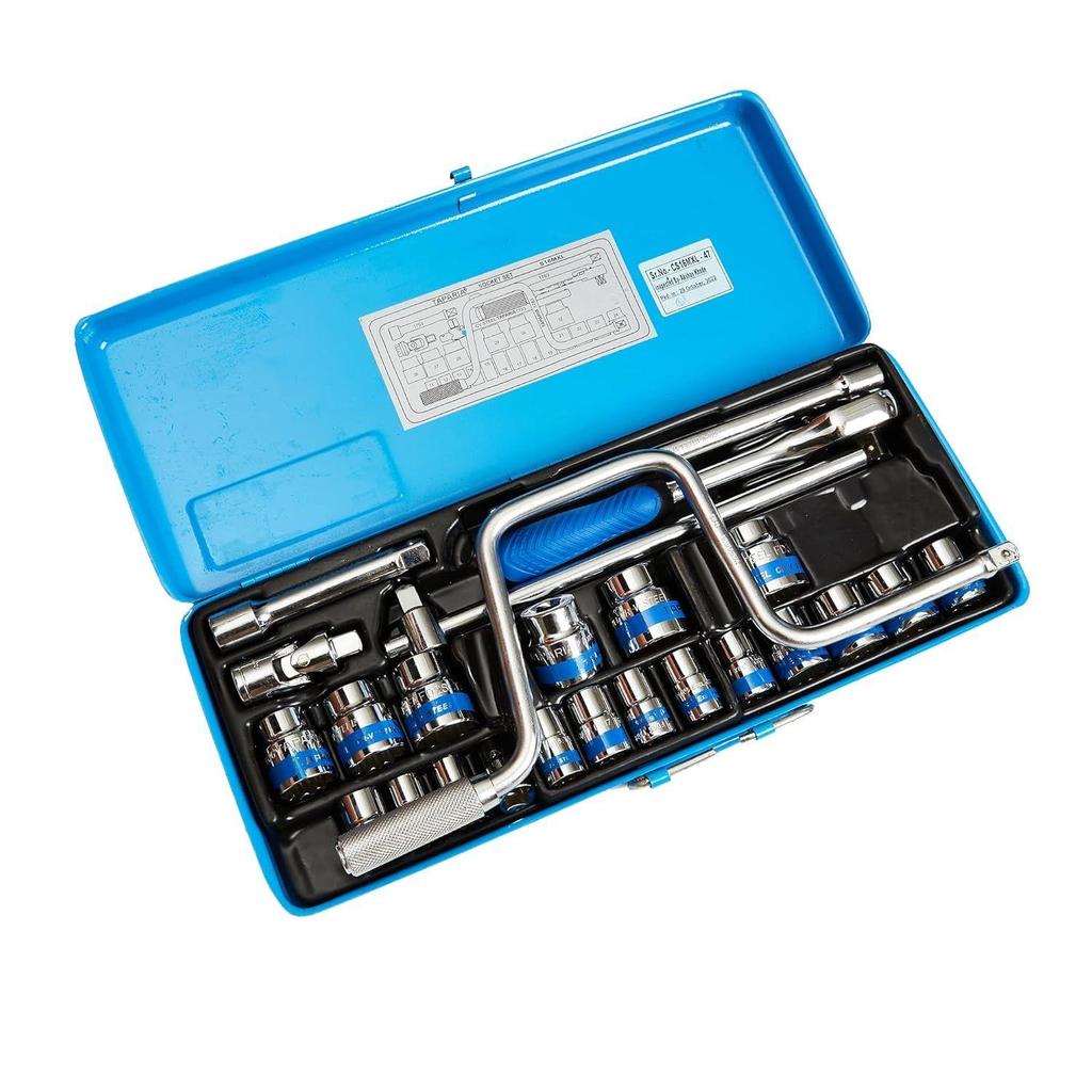 S16MXL/S16HXL 1/2-Inch Square Excel Drive Socket Set Hand Tools for Professionals (Pack of 1)