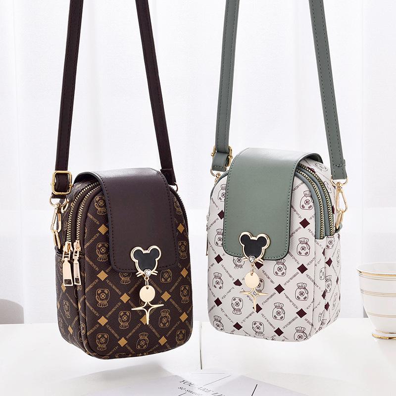 New Mi Qi Oblique Mobile Phone Bag Women'S Bag Mini Bag Fashion Print Shoulder Bag Purse Purse Small Bag