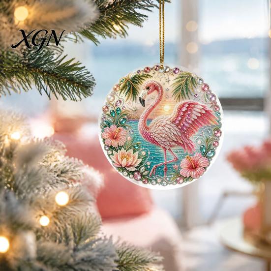 Acrylic Hanging Ornament Bird Decor, 2D Animal Shaped for Home, Transparent Wall Art Bedroom Office, Romantic Couple Gift Series