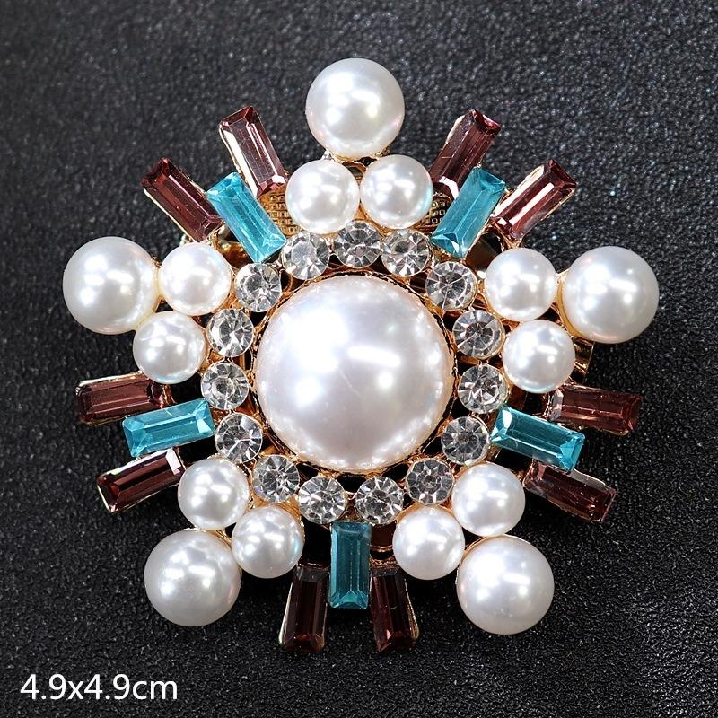 Genuine Professional Amasht Brooch Retro High-end Temperament Luxury Pearl Diamond Pin Women's Suit and Accessories