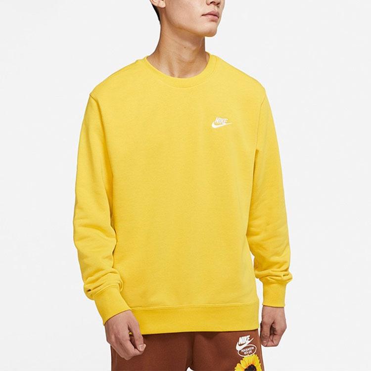 Nike Sportswear Club Casual Sports Round Neck Pullover Yellow Men's BV2667-709