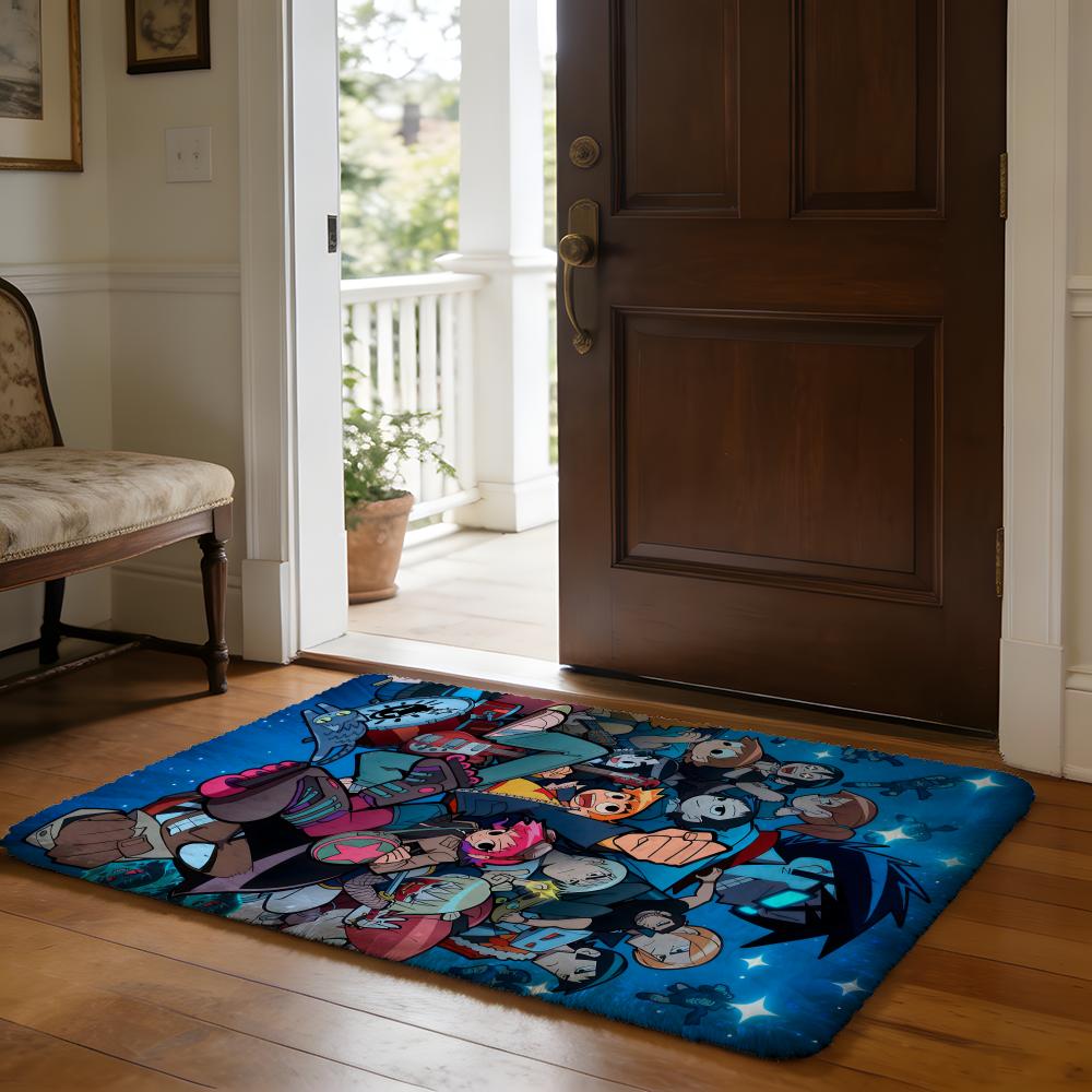 SScott Pilgrim VS The World Floor Mat Soft Flannel Absorbent Mat Non-Slip Rug Home Bedroom Bathroom