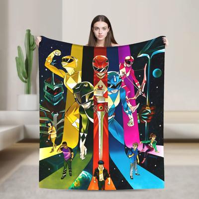 M-Mighty Morphin Weiche Decken Cartoon P-Power Rangers Flugzeug Reise Plüsch Überwurfdecke Flanell Bettdecke Sofa Bettbezug
