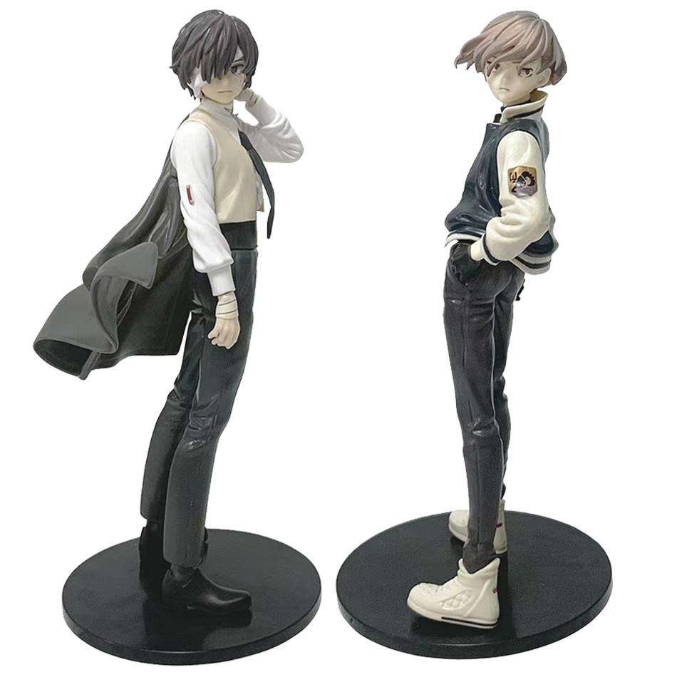 Anime Bungo Stray Dogs Nakahara Chuya Figure Dazai Osamu Action Figures Noodles Press Model PVC Collectible Toys Birthday Gifts