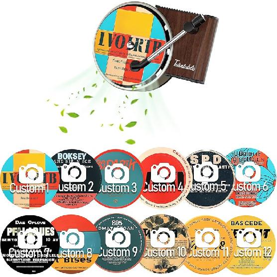 Maicican 12PCS izable Car Air Freshener Vent Clip, Pop Singer Album Cover Record Player Shape, Music Lover Gifts. (Fashion)
