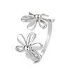 2026 Retro Plain Ring Flower Ring Women's Light Luxury Exquisite High Sense Fashion Versatile Opening Adjustable Index Finger Ring