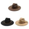 Vintage Style Felt Hat With Wide Brim And Sun Protection For Men Women