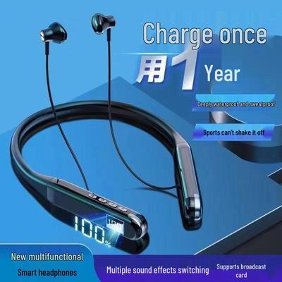 Neckband Bluetooth Headphones: Sports, Gaming, Calls, Long Standby, High Sound Quality, Compatible with Huawei, OPPO, Apple.