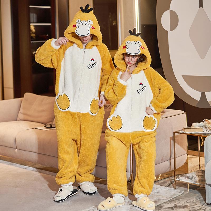 

Кігуруміс кенгуру Жінки Чоловічі Піжами Зимова Тепла Піжами Парні Піжами Комбінезон Потовщені Комбінезони Милий Мультяшний Комбінезон Комбінезони для відпочинку L