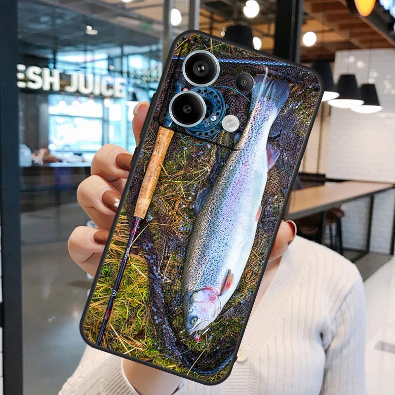 

Rainbow Trout Fishing Skin Case For Xiaomi Redmi Note 13 Pro 10 11 12 14 15 Pro Plus Redmi 15C 14C 10C 12C 13C 15 Cover Redmi 14C