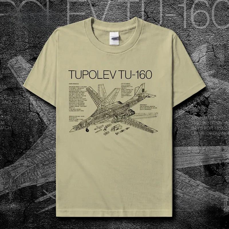 Russian Tupolev TU160 White Swan Bomber Detailed Illustration Printing TShirt Cotton ONeck Short Sleeve T Shirt Size S3XL