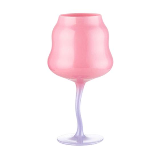 Yangyizhi Glass Goblet, Wave Cup, Creative Decorative Cocktail Glassware, Novelty Bar Goblet Tool for Wine Cocktails Juices