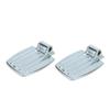 1 Pair Wheelchair Footrest Aluminium Alloy Textured Surface Easy To Clean Compact Lightweight Wheelchair Foot Pedal