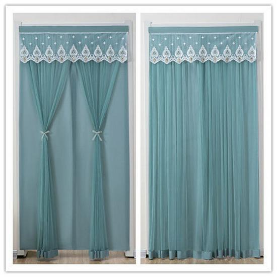 Lace Princess Privacy Door Curtain - No Drill, Anti-Peep, Decorative Partition for Bedroom or Living Room.