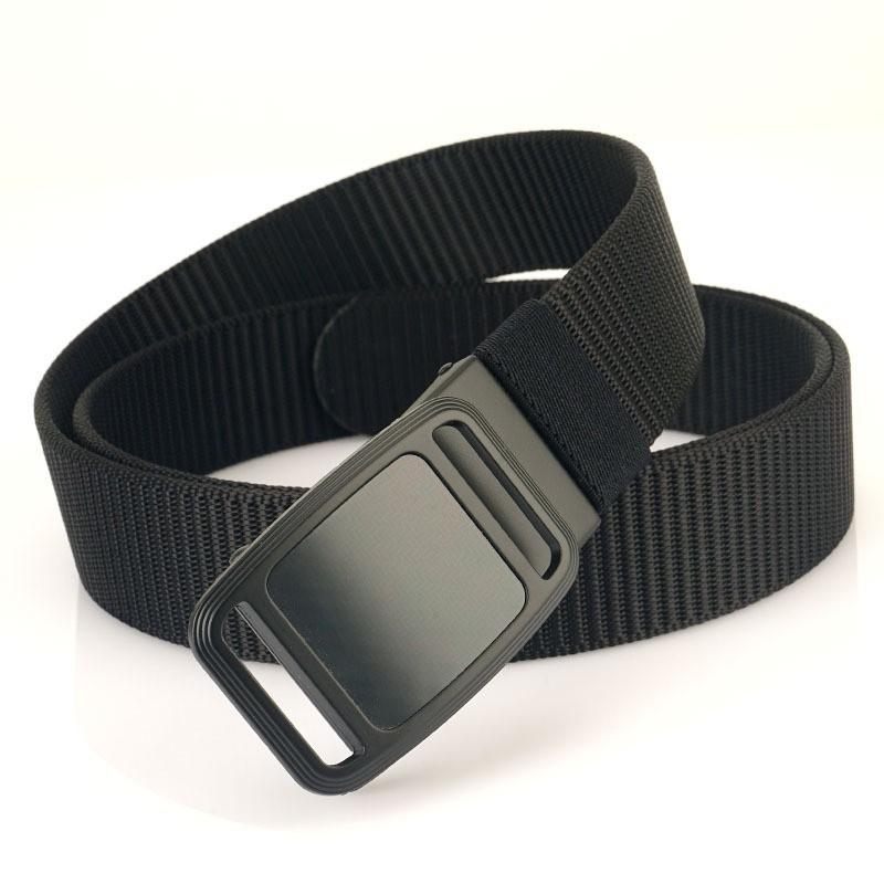 Automatic Alloy Button Head Outdoor Sports Nylon Men s Belt Casual Jeans 120cm чёрный