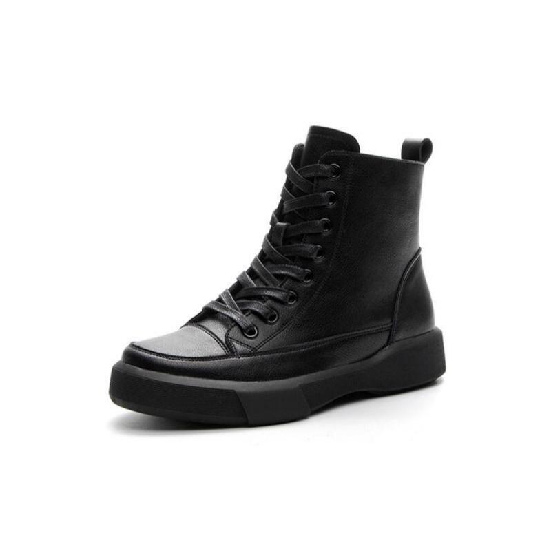 Fashion Women Snow Boots Autumn Winter Warm Plush Shoes Handmade Retro Style Flats Heel Zipper Ankle Boots For Women