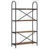 Vintage Wood Bookshelf 80 X 30 X 146 Cm Particleboard