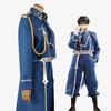 Anime Fullmetal Alchemist Roy Mustang Cosplay Militär Uniform Anzug Mantel Hosen Schürze Anzug Halloween Karneval Neutrale Kostüme