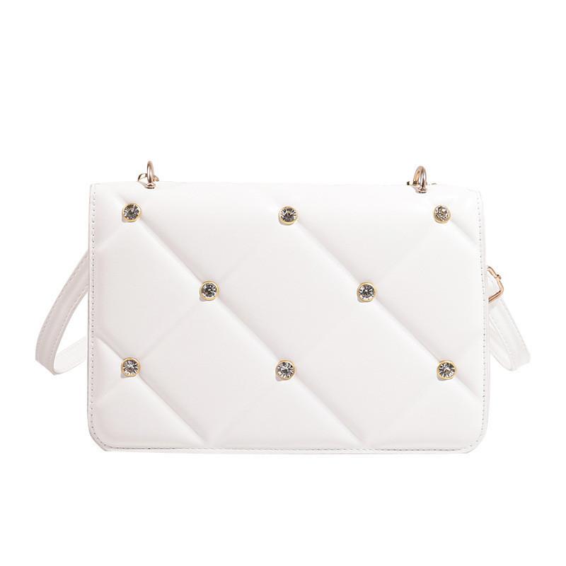 Trendy French Style Grid Small Shoulder Bag 2023 Autumn Winter New Square Bag