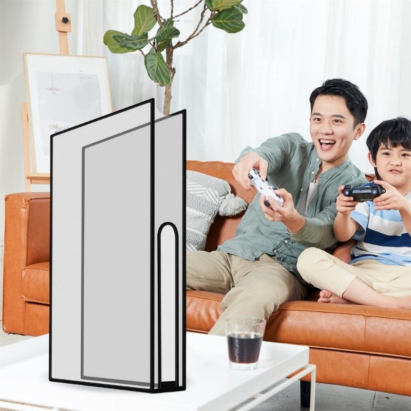Universal Translucent Dust Shielding with Vertical Orientation Designs Gaming setups Accessory Suitable for P5 Consoles