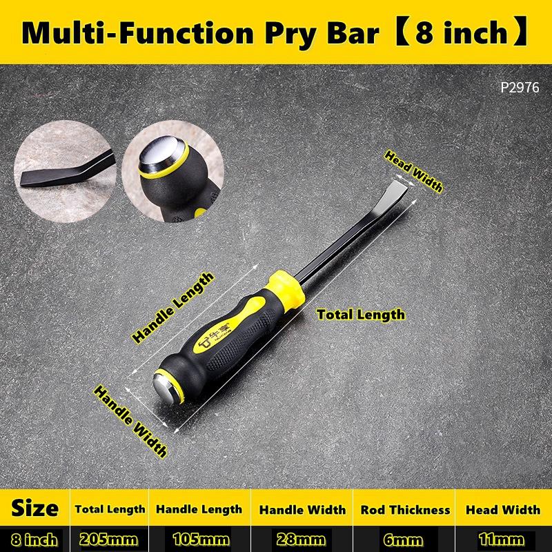 Multi-Function Long Pry Bar 8 12 18 24 Inch Motorcycle Tire Crowbar Strike Cap Nail Puller Heavy Duty Car Repair Hand Tools CV-R