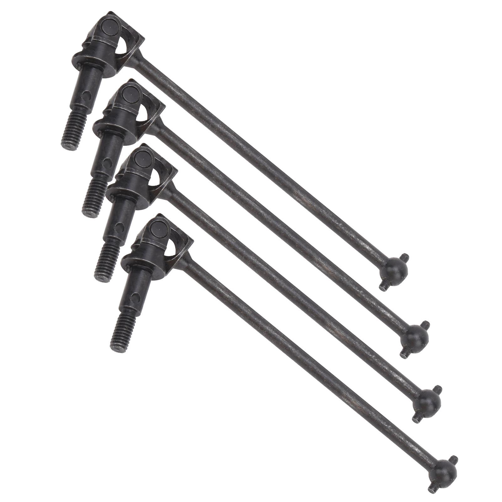 

4шт Універсальний привідний вал Сталевий маятниковий вал Аксесуар для радіокерованої моделі Підходить для HSP 94111 110 Радіокерована машинаСріблястий