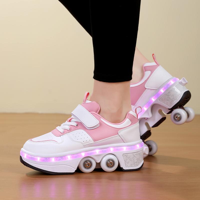 Adult/Kids Roller Roller Shoes Luminous Skating Shoes Kids Glowing Sneakers Luminous Sneakers