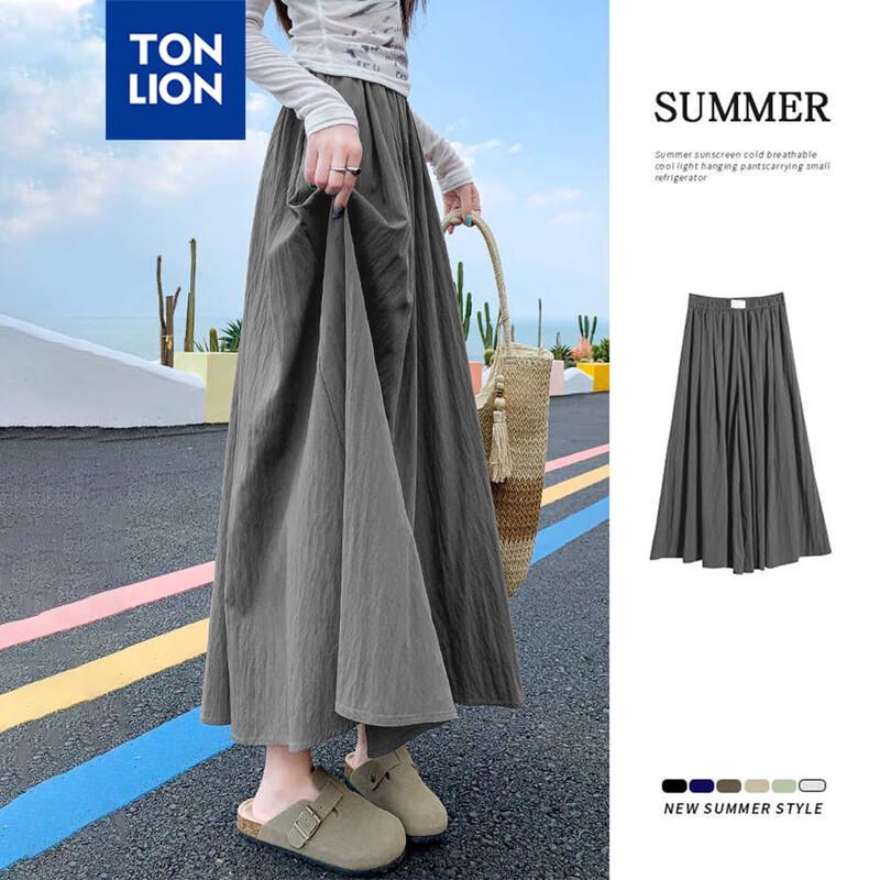 

TonLion Women s Summer 2025 High-Waist Wide-Leg Petite Cropped Carrot Pants M