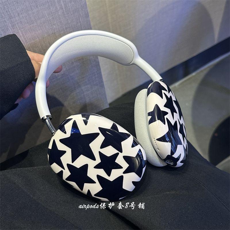 

Korean Ins Full Screen Black XINGX Suitable for Apple Headset Airpodsmax Bluetooth Earbuds Case Protective Case Apple Airpodsmax Full Screen Black Stars