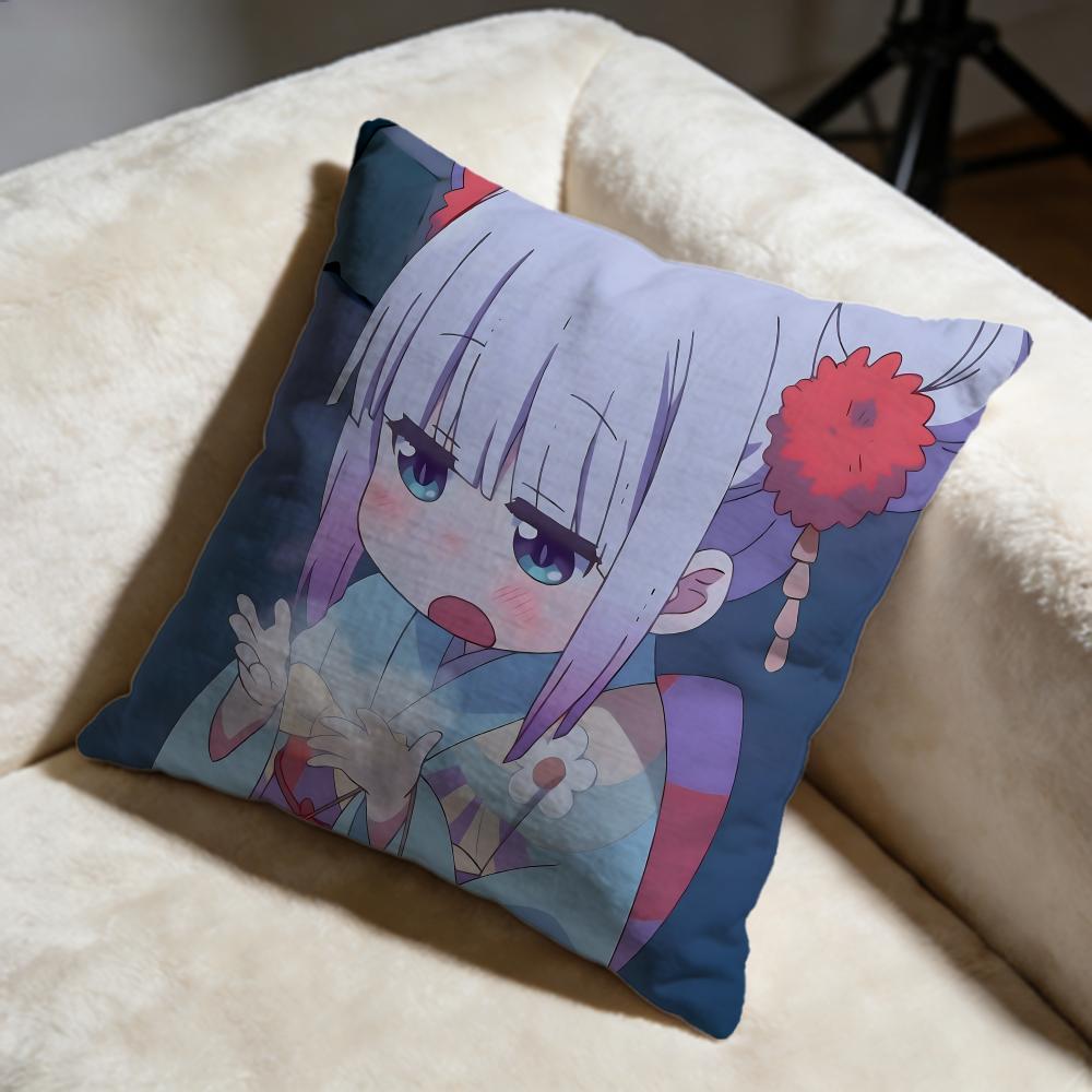 Stylish MMiss Kobayashis Dragon Maidiou Cushion Cover Soft Decorative Pillow Case Suitable for Bedroom Sofa Car Travel Use