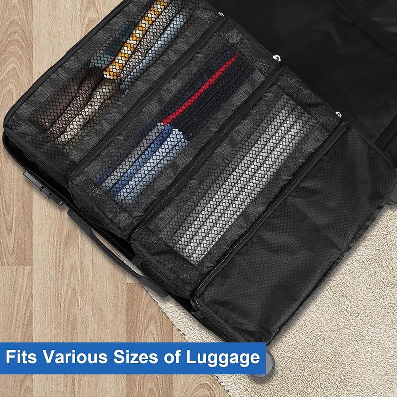 Suitcase Organizer High-Capacity Travel Luggage Organizer Hanging Shelve Packing Cube Closet Collapsible Hanging Storage Bags