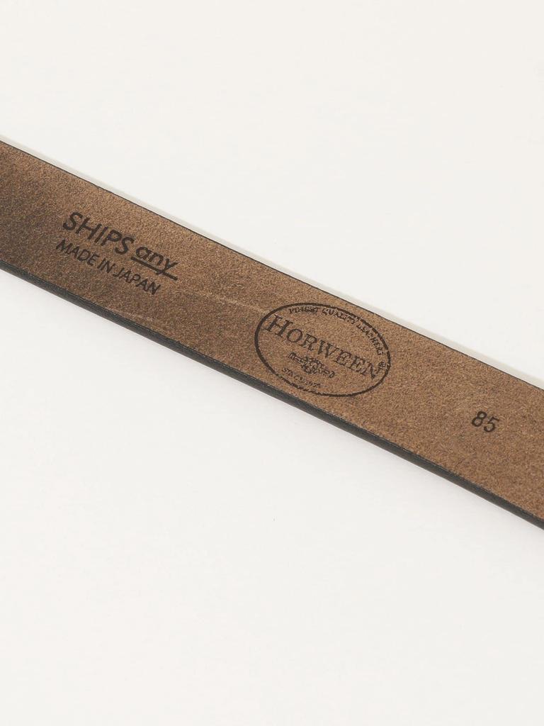 [SHIPS] SHIPS any HORWEEN Basic Leather Belt Men's 718130005 Black 90