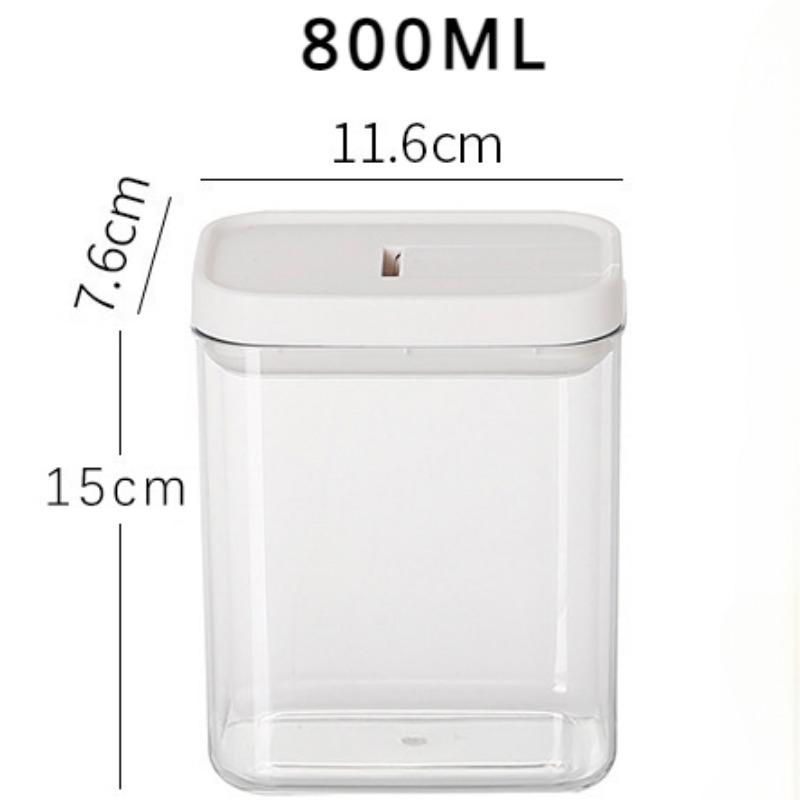 Moisture-Proof and Insect-Proof Transparent Air-Tight Food-Grade Plastic Storage Canister for Snacks,Grains,Coffee Beans Storage
