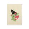 Abstrakte Süße Katze Tier Leinwanddrucke Elegantes Damenporträt Wandkunst Illustration Poster für Wohnzimmer Schlafzimmer & Heimdekoration
