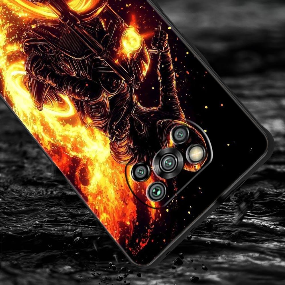 Motorcycle Phone Case for Xiaomi Poco F7 F6 F5 F4 F3 X6 X5 X4 X3 NFC F7 Ultra M4 C51 C55 GT 5G Soft TPU Cover Fundas Capas Coque
