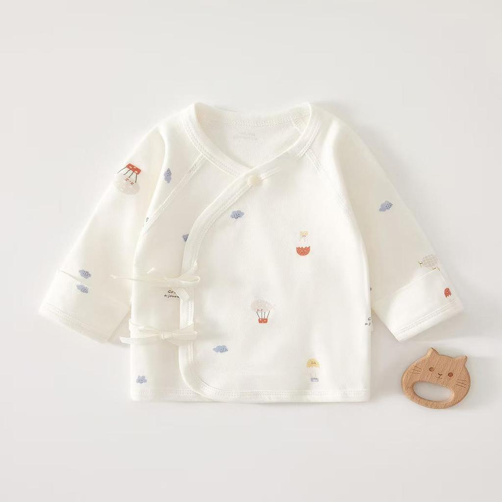 Newborn Baby Long-Sleeve Pure Cotton Top - 0-3 Months, Spring/Autumn
