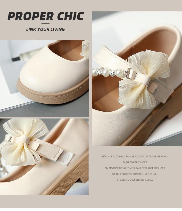 2026 Spring Girls' Mary Jane Leather Shoes - Soft Sole, Princess Style for Middle and Older Children