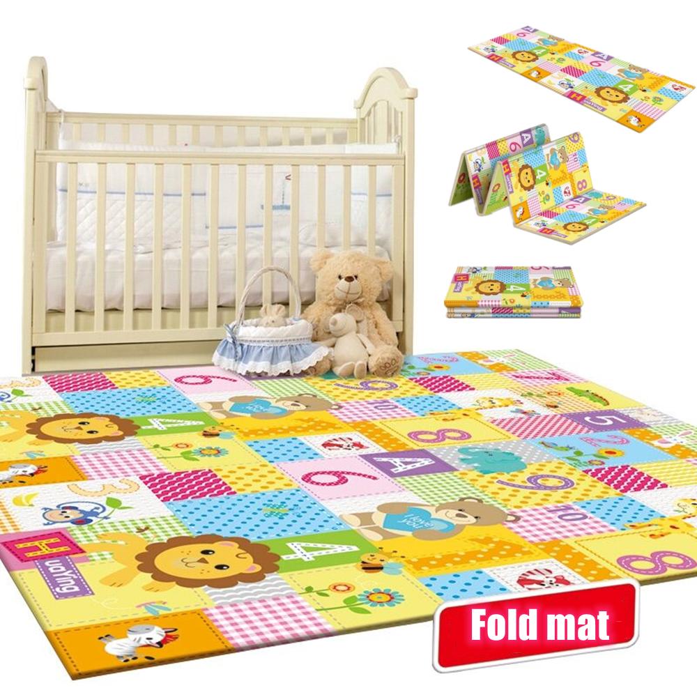 Children's Blanket XPE Foam Baby Play Mat Soft Floor Crawling Pad Toys for Kids Carpet Folding Game Activity Rug with Bag Gifts