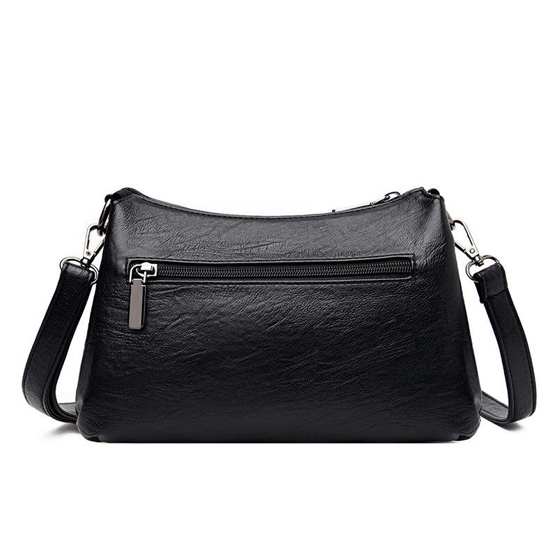 2022 Soft Leather Crossbody Bag for Middle-aged & Elderly Women: Fashionable, Versatile, Casual, Large Capacity Mummy Bag