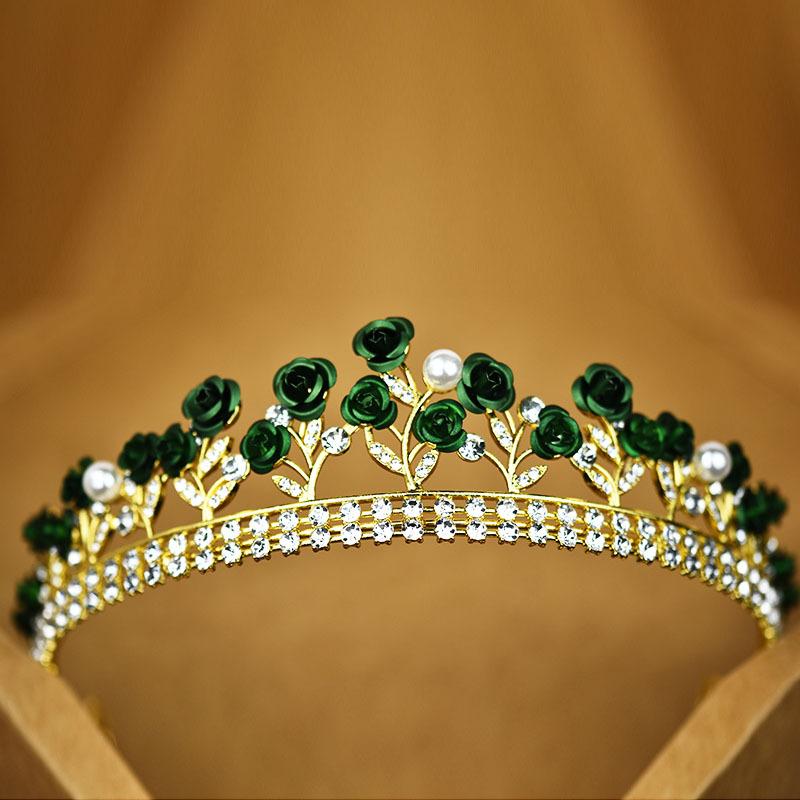 

Новая Помолвка Барочная Эстетика Темперамент Красная Роза Принцесса Ободок Свадебные Аксессуары Свадебная Корона