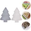 Christmas Tree Snack Tray, 3 Compartment Tree Shaped Tray, Ideal Christmas Holiday Party Supplies Gift