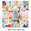 50 Graffiti Stickers Cartoon Cute Guka Creative Decoration Mobile Phone Case Water Cup Computer Hand Account Stickers