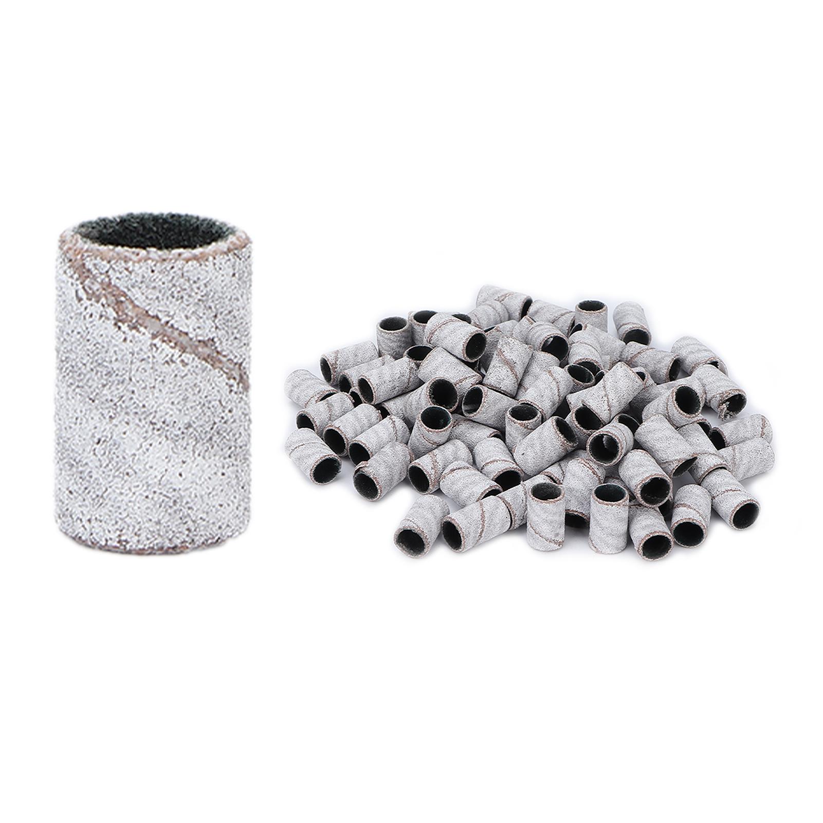 

100 шт., шлифовальные ленты для дизайна ногтей, профессиональные шлифовальные кольца для маникюра, инструменты для маникюрного салона, белые 240#