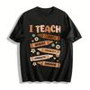 I Teach Love Bravery Equality Retro Crayon Teacher T-Shirt Pure Cotton T-shirt