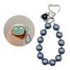 Fashion Pearls Hoop Heart Pendant Phone Case Straps Lanyard Pocket Keychain Strap Backpack Charm Car Key Decoration Chain