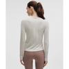 Lululemon Swiftly Tech Long Sleeve Shirt 2.0 Waist Length  Sparkle Light Ivory Rainbow Lurex
